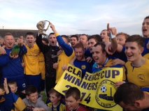 Drumaness Mills <blockquote>Drumaness celebrate after their 2-1 victory over Ards Rgs to lift the Clarence Cup</blockquote>